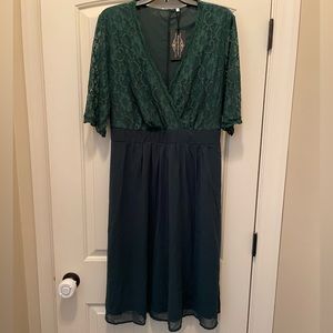 Green Lace top Dress